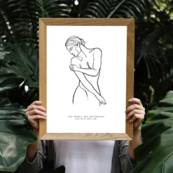 Love Yourself Kunstdruck Madeleine, Line-Art