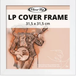LP Album Cover Rahmen Holz (31,5 x 31,5 cm) - weiß