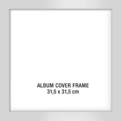 LP Album Cover Rahmen Holz (31,5 x 31,5 cm) - silber
