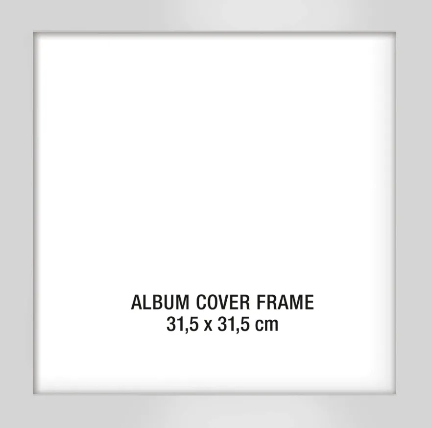 LP Album Cover Rahmen Holz (31,5 x 31,5 cm) - silber