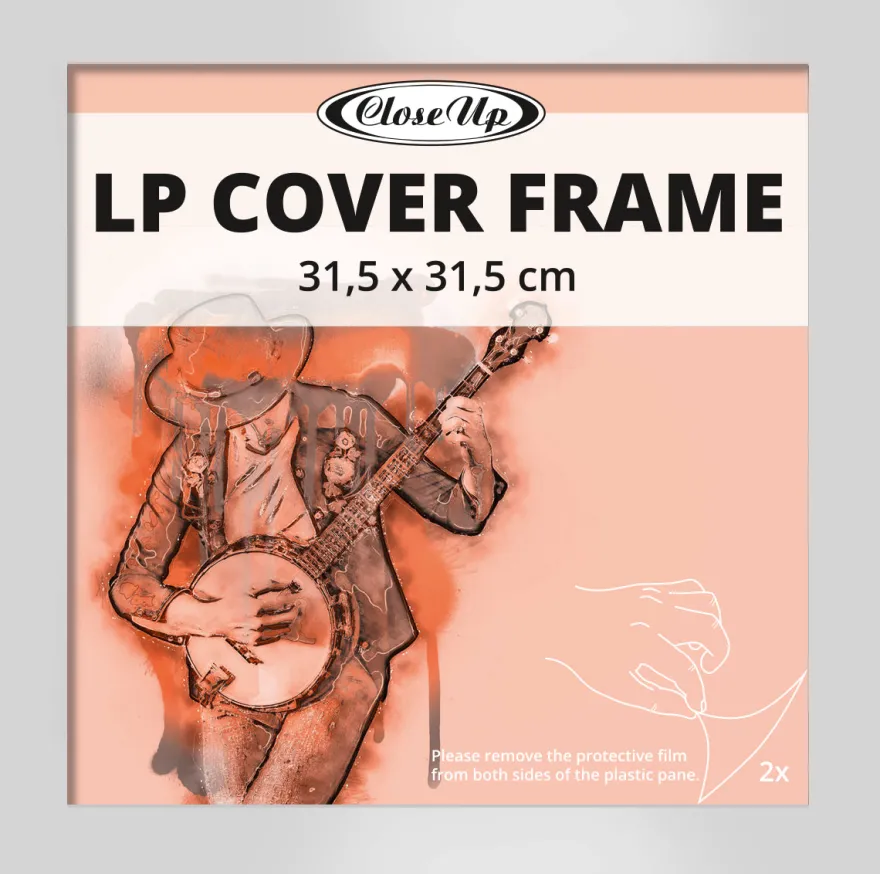 LP Album Cover Rahmen Holz (31,5 x 31,5 cm) - silber