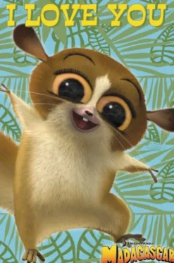 Madagascar Postkarte I Love you