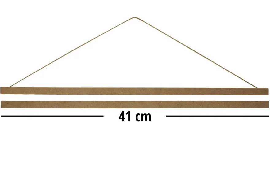 Magnetische Posterleiste 41cm Paar MDF Natur