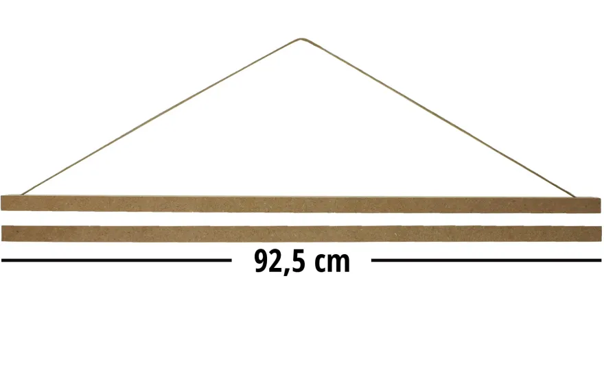 Magnetische Posterleiste 92,5 cm Paar MDF Natur