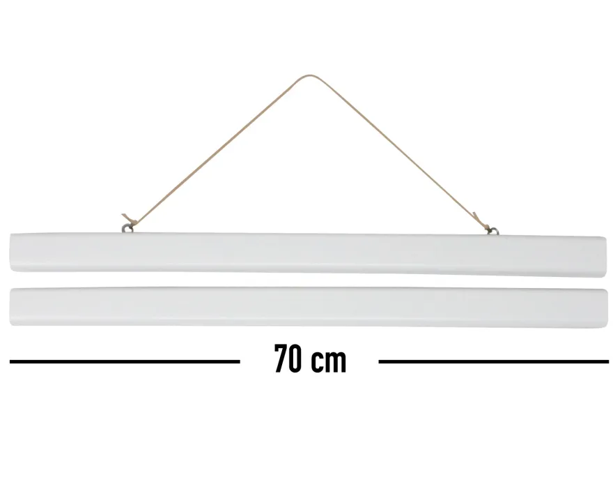 Magnetische Posterleisten 70 cm, Paar, Kunststoff weiß