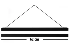 Magnetische Posterleisten 62 cm, Paar, MDF schwarz