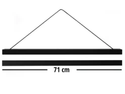 Magnetische Posterleisten 71 cm, Paar, MDF schwarz