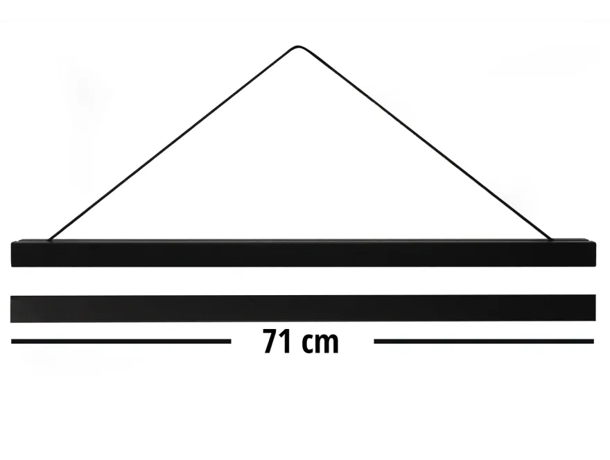 Magnetische Posterleisten 71 cm, Paar, MDF schwarz