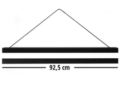 Magnetische Posterleisten 92,5 cm, Paar, MDF schwarz