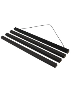 Magnetische Posterleisten 62 cm, 3 Paar, MDF schwarz