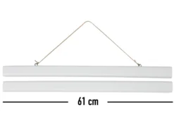 Magnetische Posterleisten 61 cm, Paar, Kunststoff weiß
