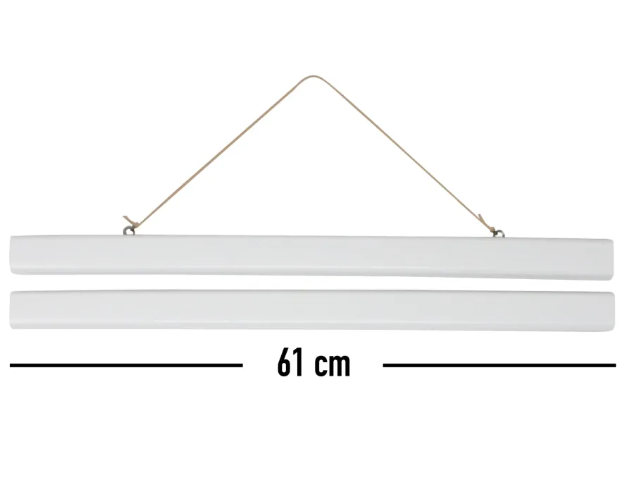 Magnetische Posterleisten 61 cm, Paar, Kunststoff weiß