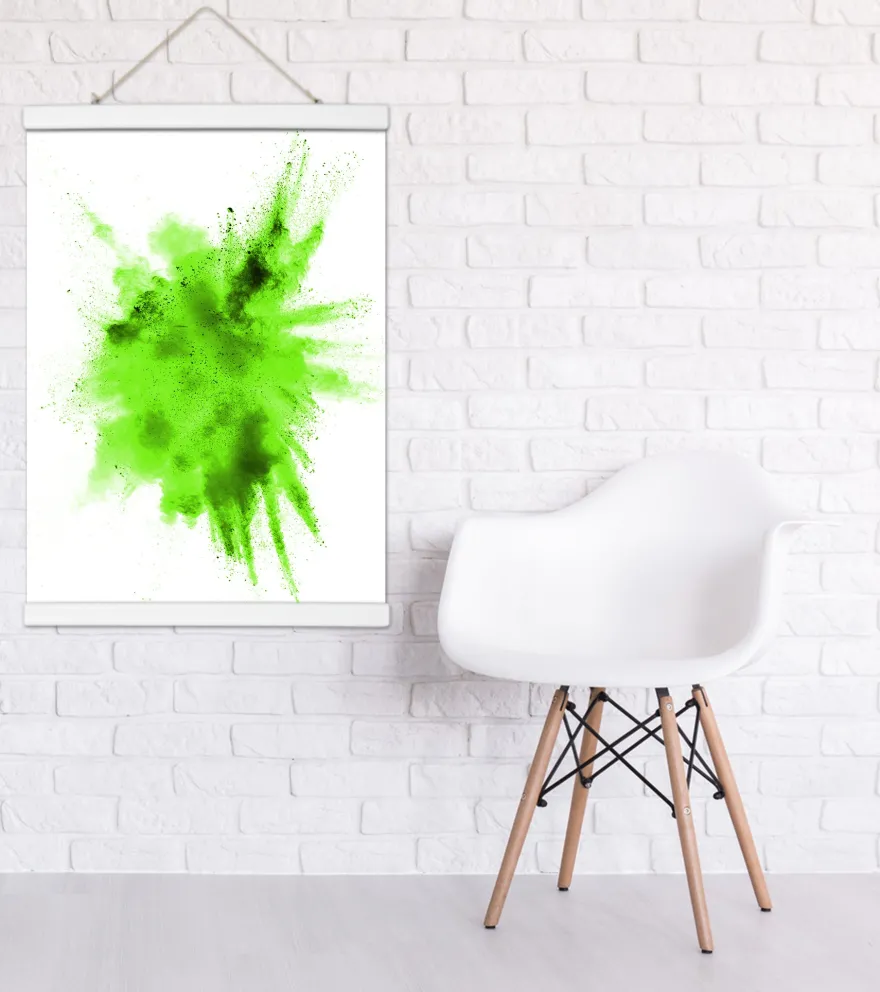 Magnetische Posterleisten 61 cm, Paar, Kunststoff weiß