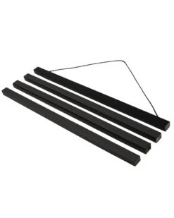 Magnetische Posterleisten 62 cm, 10 Paar, MDF schwarz