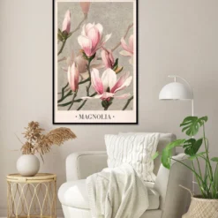 Magnolia Poster - Vintage Plakat - by L. Prang & Co, 1886 -61x91,5 cm