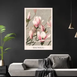 Magnolia Poster - Vintage Plakat - by L. Prang & Co, 1886 -61x91,5 cm