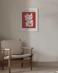 Maneki-Neko Cat Red