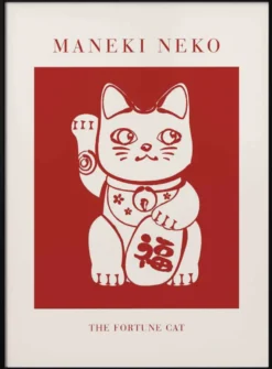 Maneki-Neko Cat Red
