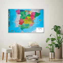 Mapa Físico Político de España Karte von Spanien