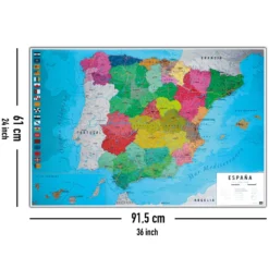 Mapa Físico Político de España Karte von Spanien