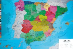 Mapa Físico Político de España Karte von Spanien