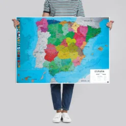 Mapa Físico Político de España Karte von Spanien