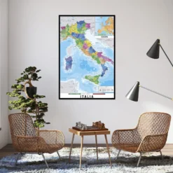 Mappa Italia Fisico Politico Karte von Italien