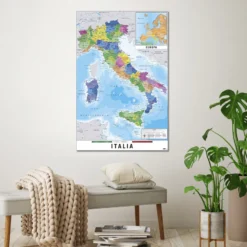 Mappa Italia Fisico Politico Karte von Italien