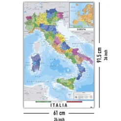 Mappa Italia Fisico Politico Karte von Italien