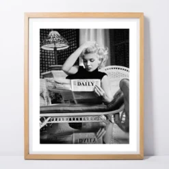 Marilyn Monroe Kunstdruck Motion Picture Daily b/w Foto
