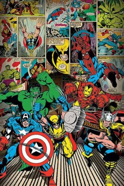 Marvel Comics Poster 3er-Set Retro