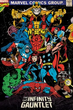 Marvel Comics Retro Poster The Infinity Gauntlet
