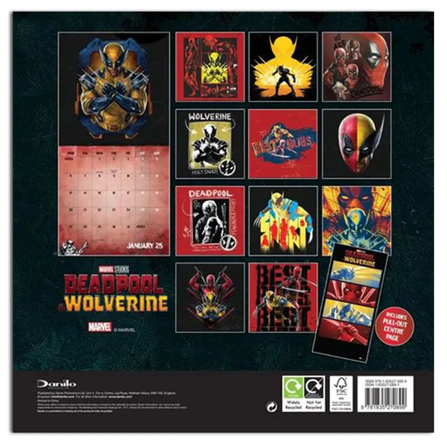 Marvel Deadpool Kalender 2025 Deadpool & Wolverine