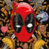 Marvel Deadpool Poster Bullets and Chimichangas