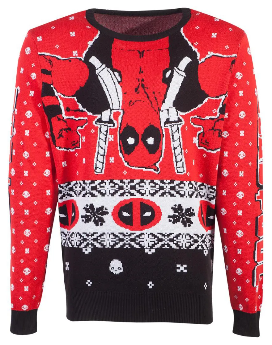 Marvel Deadpool Strickpullover Unisex Weihnachten