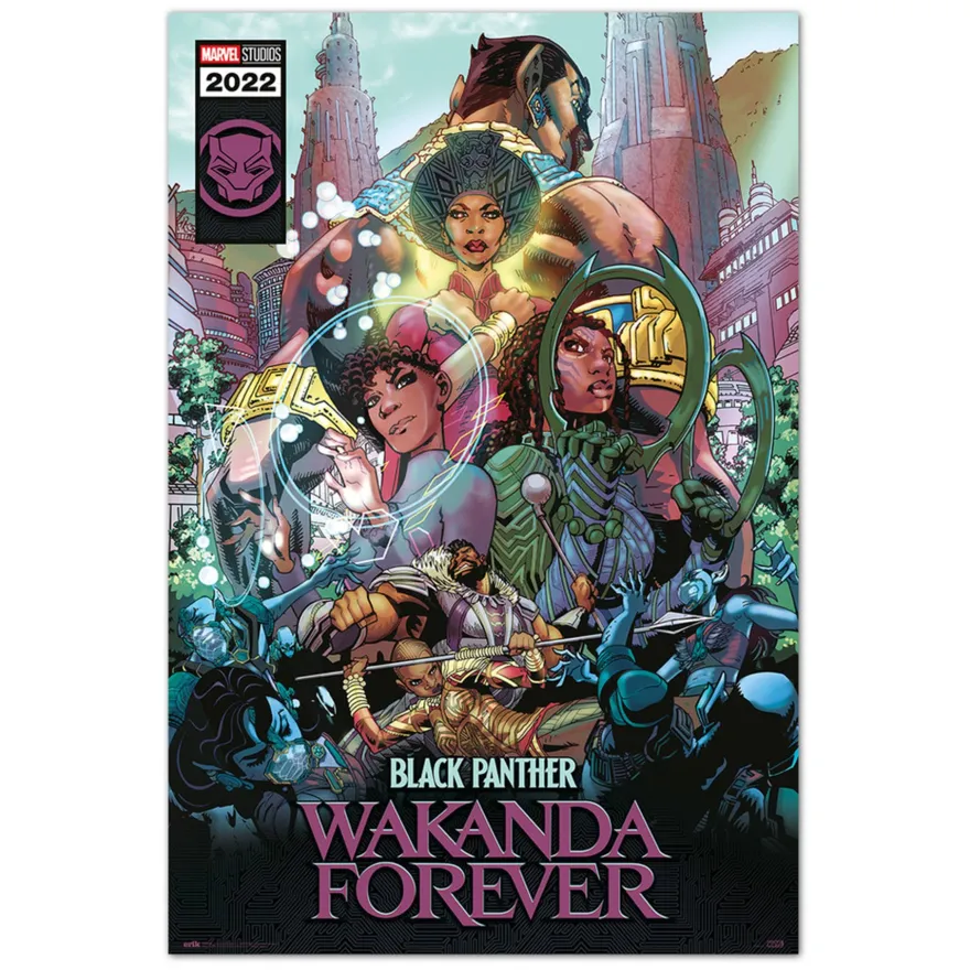 Marvel Poster Black Panther Wakanda Forever Comic