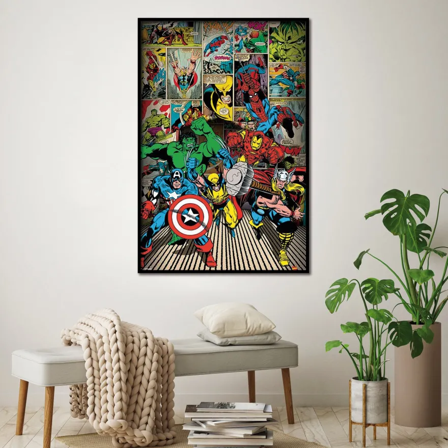 Marvel Poster Here Come The Heroes