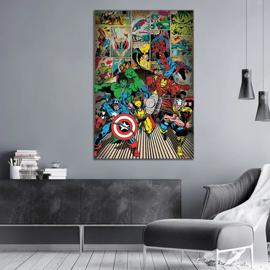 Marvel Poster Here Come The Heroes