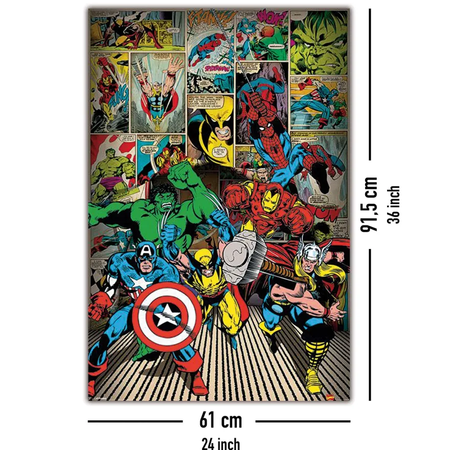 Marvel Poster Here Come The Heroes