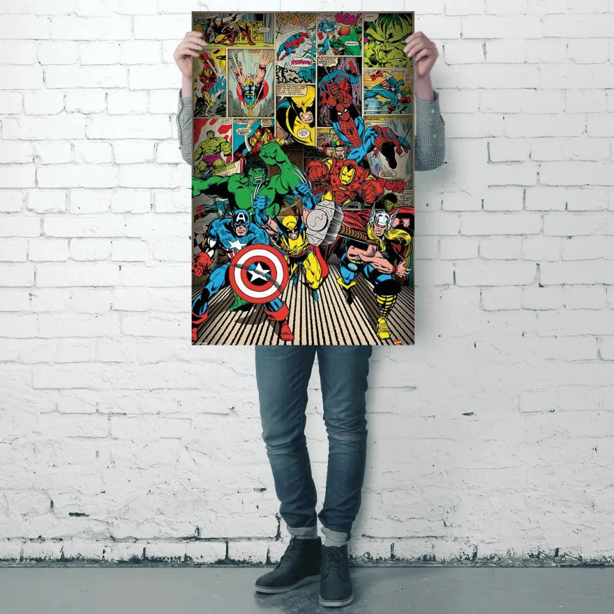 Marvel Poster Here Come The Heroes