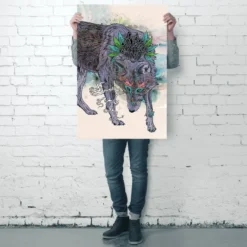 Mat Miller Poster Journeying Spirit - Wolf