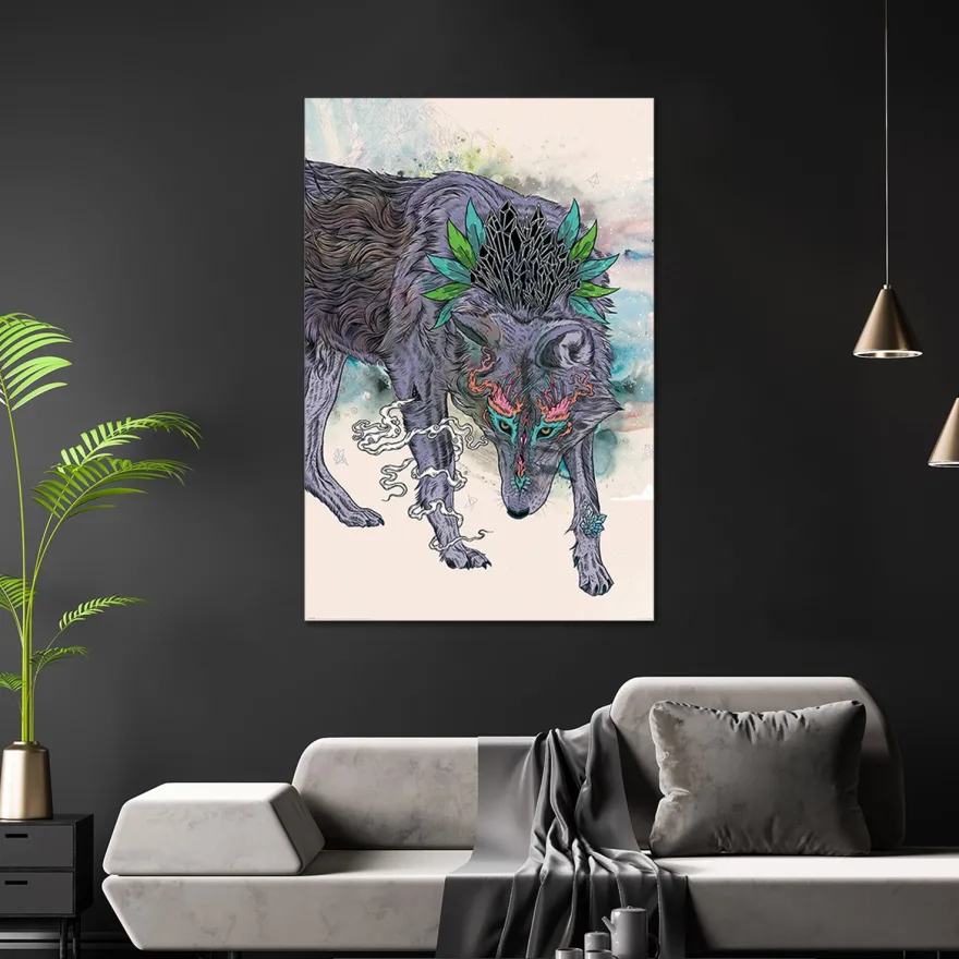 Mat Miller Poster Journeying Spirit - Wolf