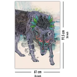 Mat Miller Poster Journeying Spirit - Wolf