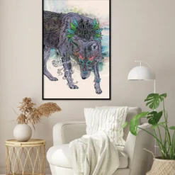 Mat Miller Poster Journeying Spirit - Wolf
