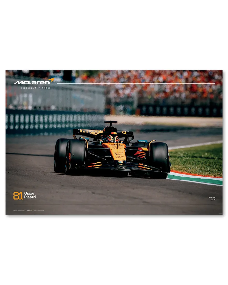 McLaren Formel 1 Poster Oscar Piastri - Imola