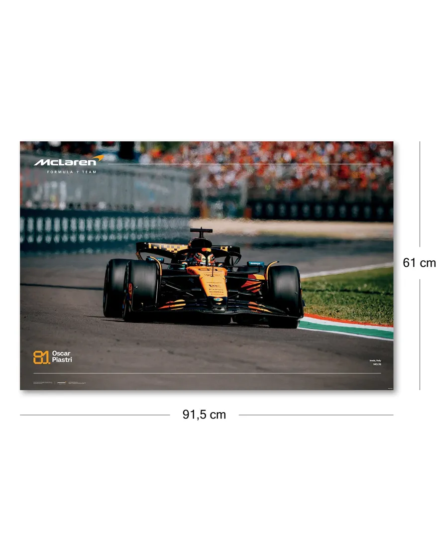 McLaren Formel 1 Poster Oscar Piastri - Imola