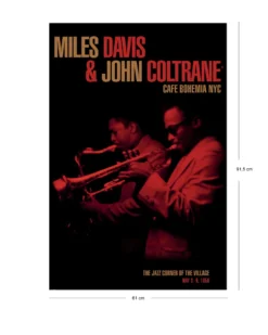 M. Davis & J. Coltrane Poster Cafe Bohemia NYC