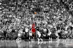 Michael Jordan Poster Last Shot 1998 Colorized