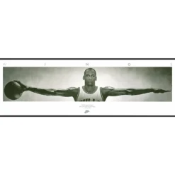 Michael Jordan Wings - gerahmt Rahmenfarbe Schwarz matt