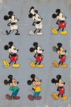 Mickey Mouse & Minnie 3-er Set Filmplakate